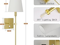 Coinmit draadloze wandlamp (2 stuks) goud - afbeelding 2 van  6