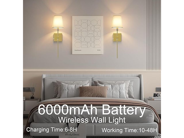 Coinmit draadloze wandlamp (2 stuks) goud - afbeelding 3 van  6