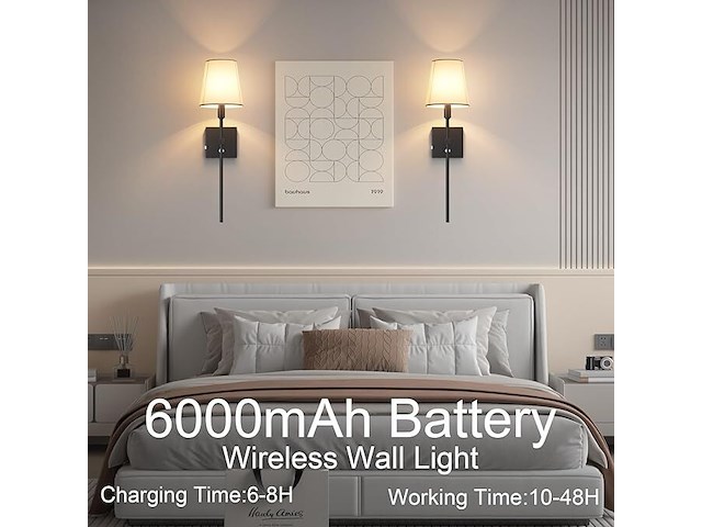 Coinmit draadloze wandlamp (2 stuks) zwart - afbeelding 6 van  6