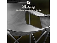 Coleman-stoel met koeler, legeringsstaal, grijs/zwart, 1 ea - afbeelding 6 van  6