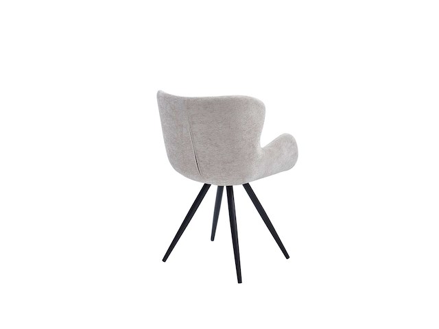 Colenis - anabella eetkamerstoel - set van 4 - beige - chenille stof - industrieel - met armleuning - afbeelding 5 van  7