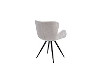 Colenis - anabella eetkamerstoel - set van 4 - beige - chenille stof - industrieel - met armleuning - afbeelding 5 van  7