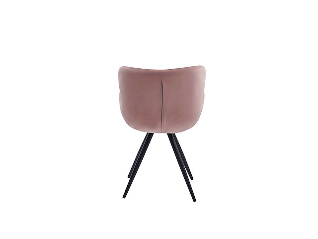 Colenis - anabella eetkamerstoel - set van 4 - roze - velvet - industrieel - met armleuning - afbeelding 1 van  2