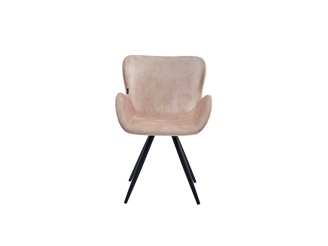 Colenis - anabella eetkamerstoel - set van 6 - beige - adoré velvet - industrieel - met armleuning - afbeelding 2 van  2