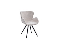 Colenis - anabella eetkamerstoel - set van 6 - beige - chenille stof - industrieel - met armleuning - afbeelding 1 van  2