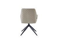 Colenis - barbara eetkamerstoel - set van 4 - beige - microfiber - microvezel - industrieel - draaibaar - 180° - met return memory functie - afbeelding 5 van  5