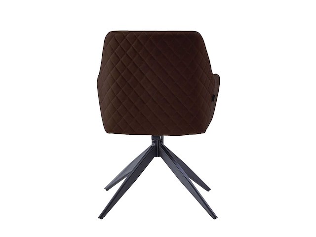 Colenis - barbara eetkamerstoel - set van 4 - bruin - microfiber - microvezel - industrieel - draaibaar - 180° - met return memory functie - afbeelding 4 van  5