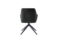 Colenis - barbara eetkamerstoel - set van 6 - antraciet - microfiber - microvezel - industrieel - draaibaar - 180° - met return memory functie - afbeelding 5 van  5