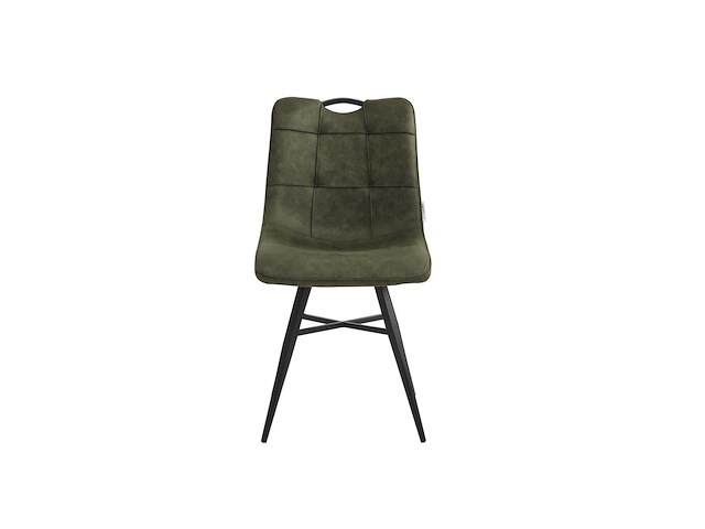 Colenis - bloq eetkamerstoel - set van 6 - groen - microfiber stof - industrieel - comfortabele stoel voor eetkamer of keuken - afbeelding 2 van  3