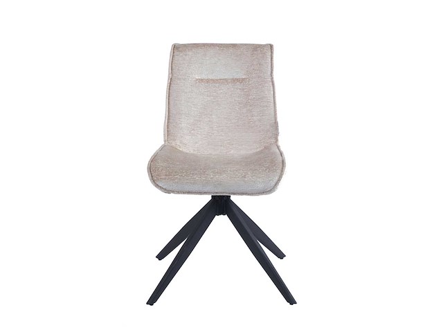 Colenis - brutus eetkamerstoel - set van 4 - beige - boucle stof - zwarte poten - stoel - afbeelding 2 van  3