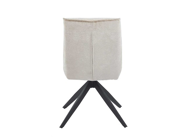 Colenis - brutus eetkamerstoel - set van 6 - beige - boucle stof - zwarte poten - stoel - afbeelding 2 van  4