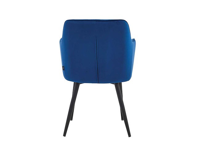 Colenis - city eetkamerstoel - set van 4 - blauw - fluweel - velvet - industrieel - stoel - design - armleuningen - afbeelding 4 van  5