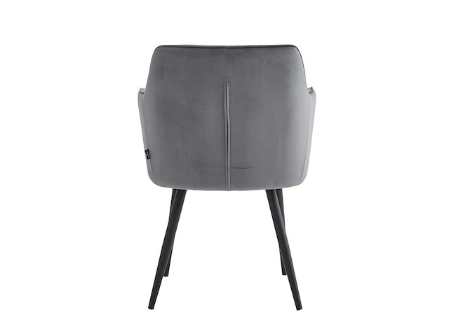 Colenis - city eetkamerstoel - set van 4 - grijs - velvet - industrieel - stoel - design - armleuningen - afbeelding 3 van  3