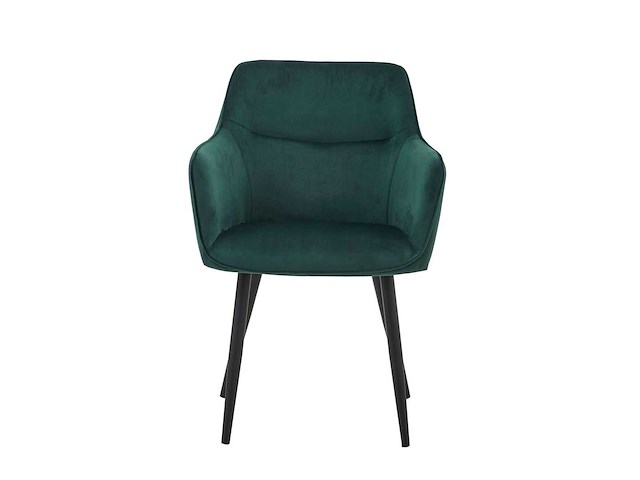 Colenis - city eetkamerstoel - set van 4 - groen - fluweel - velvet - industrieel - stoel - design - armleuningen - afbeelding 2 van  4