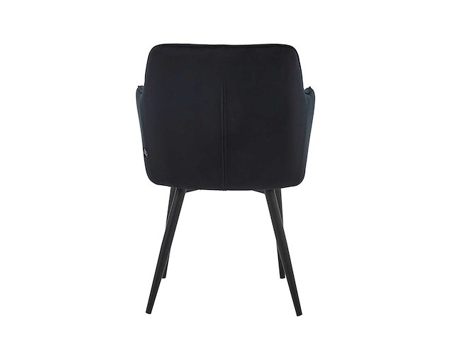 Colenis - city eetkamerstoel - set van 4 - zwart - fluweel - velvet - industrieel - stoel - design - armleuningen - afbeelding 3 van  4