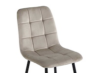 Colenis - ela eetkamerstoel - set van 6 - beige - velvet - design - afbeelding 5 van  5