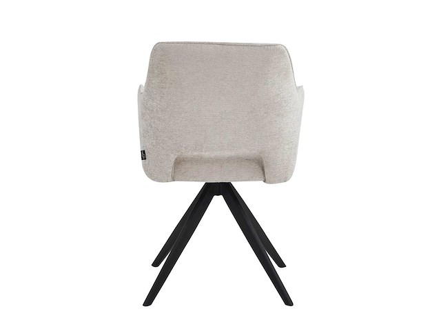 Colenis - emma eetkamerstoel - set van 6 - beige - chenille stof - met armleuning - stoel - afbeelding 2 van  5