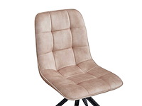 Colenis - farucci eetkamerstoel - set van 4 - beige - adoré velvet - design - afbeelding 2 van  3