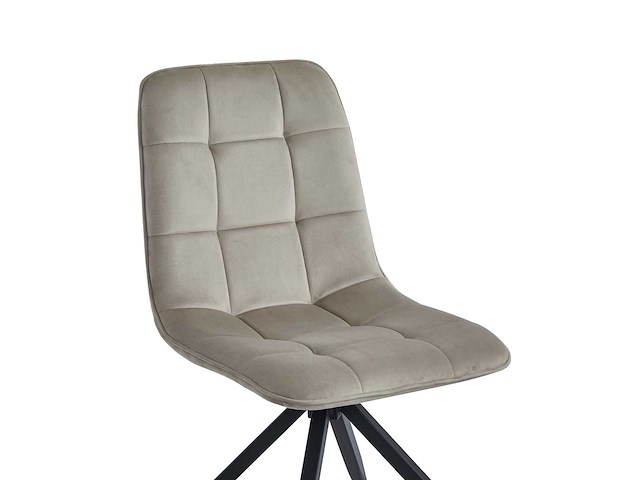 Colenis - farucci eetkamerstoel - set van 4 - beige - velvet - x-poot - afbeelding 3 van  3