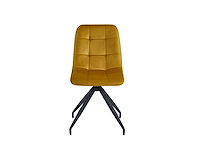 Colenis - farucci eetkamerstoel - set van 6 - okergeel - velvet - x-poot - afbeelding 2 van  5