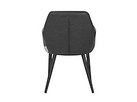 Colenis - jay eetkamerstoel - set van 4 - antraciet - microfiber - met armleuning - afbeelding 1 van  1