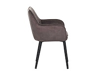 Colenis - jay eetkamerstoel - set van 4 - bruin - fluweel - velvet - met armleuning - afbeelding 3 van  4