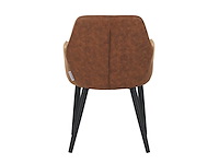 Colenis - jay eetkamerstoel - set van 4 - cognac - microfiber - met armleuning - afbeelding 4 van  4