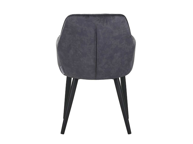 Colenis - jay eetkamerstoel - set van 4 - grijs - fluweel - velvet - met armleuning - afbeelding 2 van  4