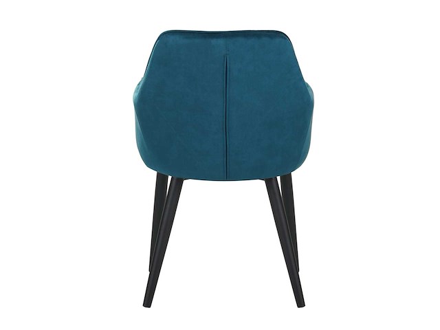 Colenis - jay eetkamerstoel - set van 4 - petrol - fluweel - velvet - met armleuning - afbeelding 2 van  3