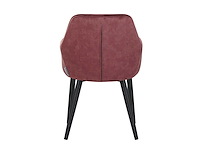 Colenis - jay eetkamerstoel - set van 4 - rose - fluweel - velvet - met armleuning - afbeelding 3 van  4