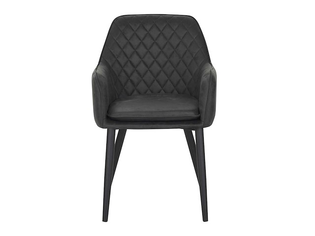 Colenis - jay eetkamerstoel - set van 6 - antraciet - microfiber - met armleuning - afbeelding 2 van  4