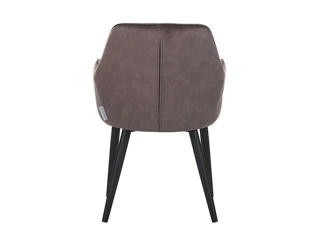 Colenis - jay eetkamerstoel - set van 6 - bruin - fluweel - velvet - met armleuning - afbeelding 2 van  4