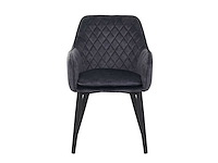 Colenis - jay eetkamerstoel - set van 6 - grijs - fluweel - velvet - met armleuning - afbeelding 3 van  3