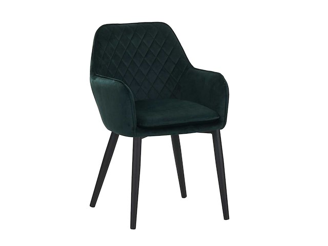 Colenis - jay eetkamerstoel - set van 6 - groen - fluweel - velvet - met armleuning - afbeelding 1 van  4