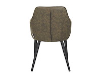 Colenis - jay eetkamerstoel - set van 6 - groen - microfiber - met armleuning - afbeelding 2 van  4