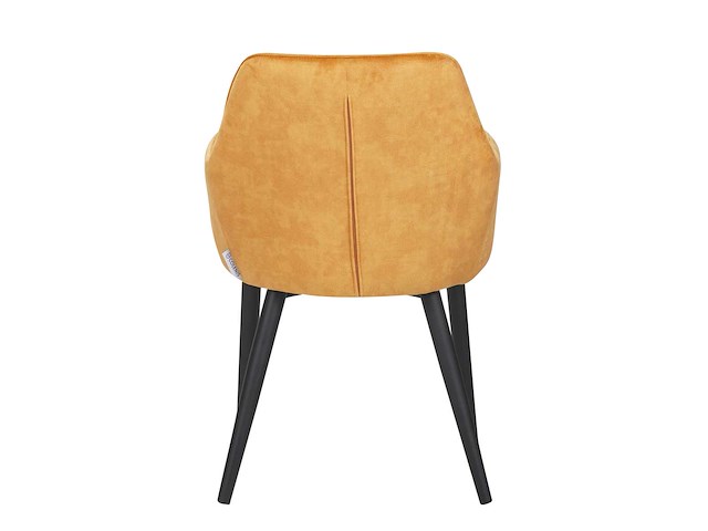 Colenis - jay eetkamerstoel - set van 6 - okergeel - fluweel - velvet - met armleuning - afbeelding 2 van  4