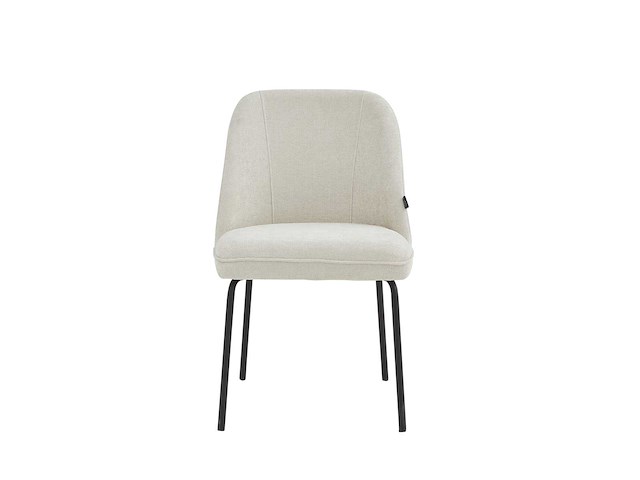 Colenis - julia eetkamerstoel - set van 4 - beige - linnen stof - industrieel - design - afbeelding 2 van  3