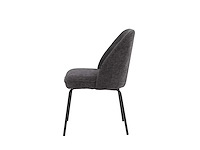 Colenis - julia eetkamerstoel - set van 4 - donkergrijs - linnen stof - industrieel - design - afbeelding 2 van  3
