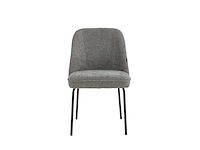 Colenis - julia eetkamerstoel - set van 4 - grijs - linnen stof - industrieel - design - afbeelding 2 van  4