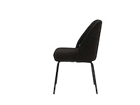 Colenis - julia eetkamerstoel - set van 4 - zwart - linnen stof - industrieel - design - afbeelding 3 van  3