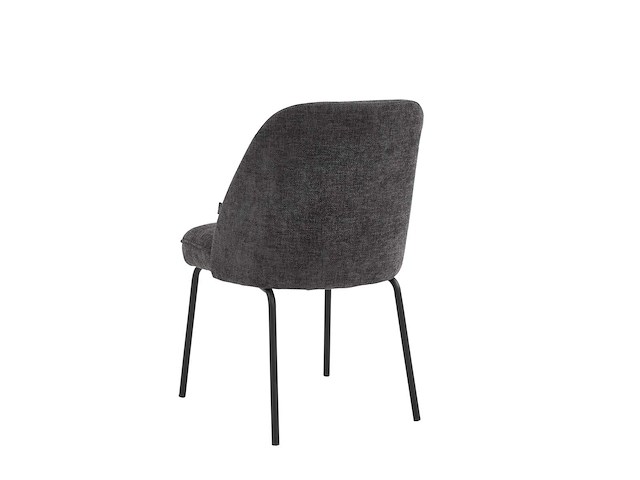 Colenis - julia eetkamerstoel - set van 6 - donkergrijs - linnen stof - industrieel - design - afbeelding 3 van  3