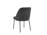 Colenis - julia eetkamerstoel - set van 6 - donkergrijs - linnen stof - industrieel - design - afbeelding 3 van  3