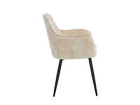 Colenis - laura- eetkamerstoel - set van 4 - beige - adoré velvet - design - industrieel - met armleuning - afbeelding 3 van  4