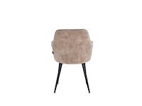 Colenis - laura eetkamerstoel - set van 4 - champagne - adoré velvet - industrieel - met armleuning - afbeelding 4 van  5