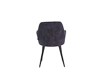 Colenis - laura eetkamerstoel - set van 4 - grijs - adoré velvet - design - industrieel - met armleuning - afbeelding 3 van  5