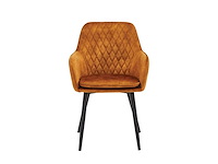 Colenis - laura eetkamerstoel - set van 4 - honey gold - adoré velvet - industrieel - met armleuning - afbeelding 5 van  5