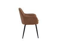 Colenis - laura eetkamerstoel - set van 6 - cognac - microfiber stof - design - afbeelding 4 van  5