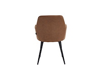 Colenis - laura eetkamerstoel - set van 6 - cognac - microfiber stof - design - afbeelding 3 van  5