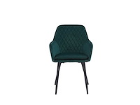 Colenis - laura eetkamerstoel - set van 6 - groen - velvet - design - industrieel - met armleuning - afbeelding 3 van  3