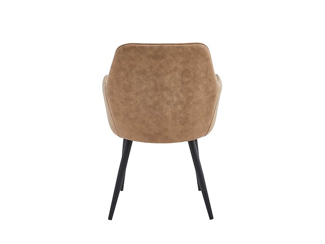 Colenis - laura eetkamerstoel - set van 6 - sand - microfiber stof - design - industrieel - met armleuning - afbeelding 4 van  5